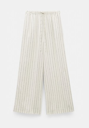 Linen Blend Petunia Wide Leg Trousers