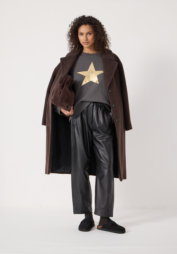 Metallic Star Graphic Sweatshirt