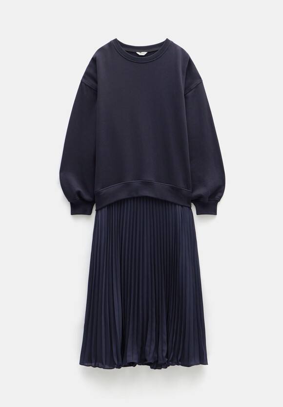 Gabriela Pleated Skirt Sweatshirt Dress