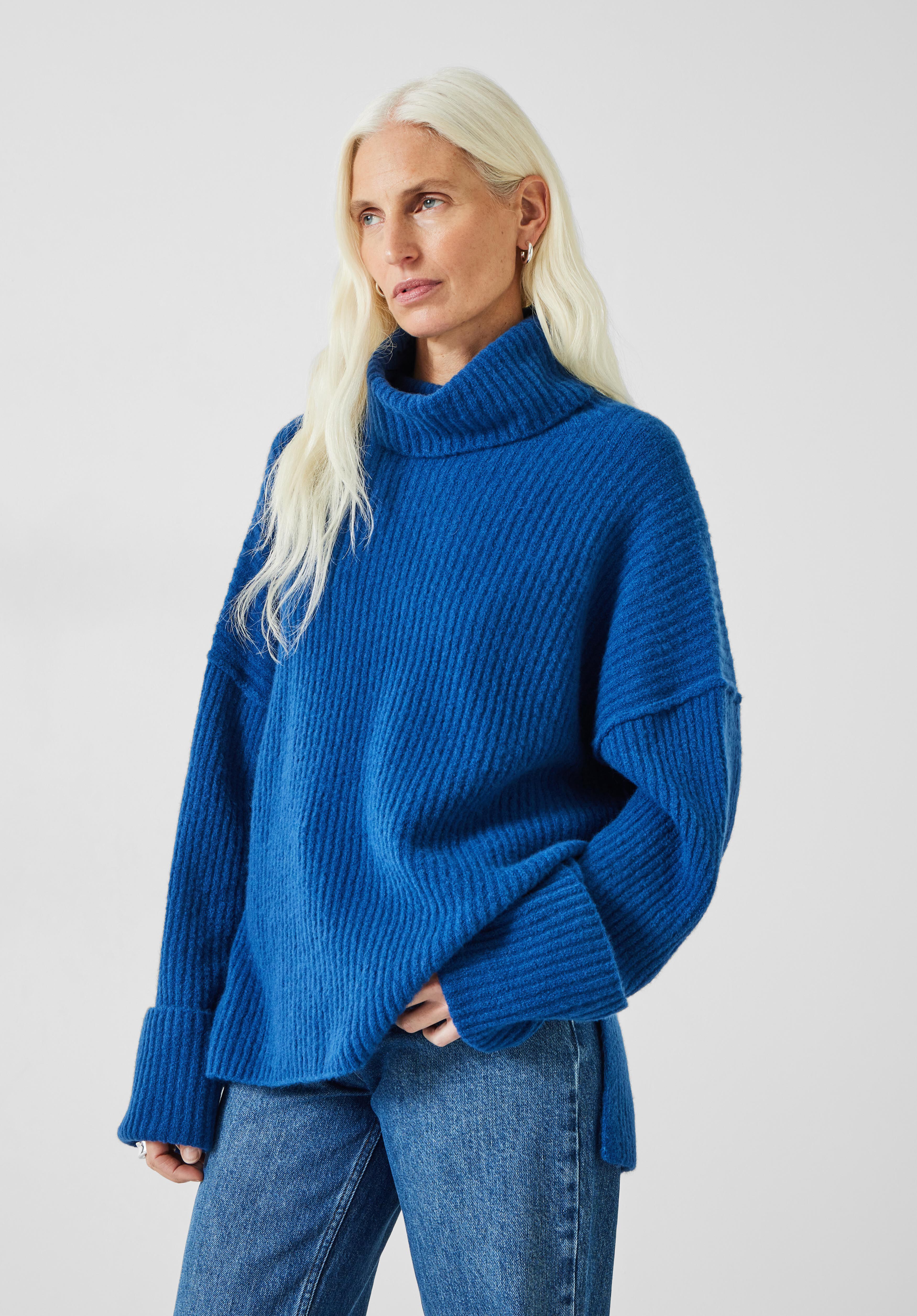Ribbed roll neck sweater online