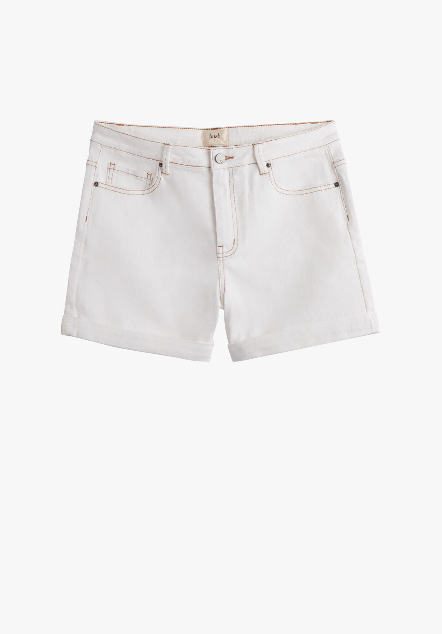 Denim Shorts White White hush