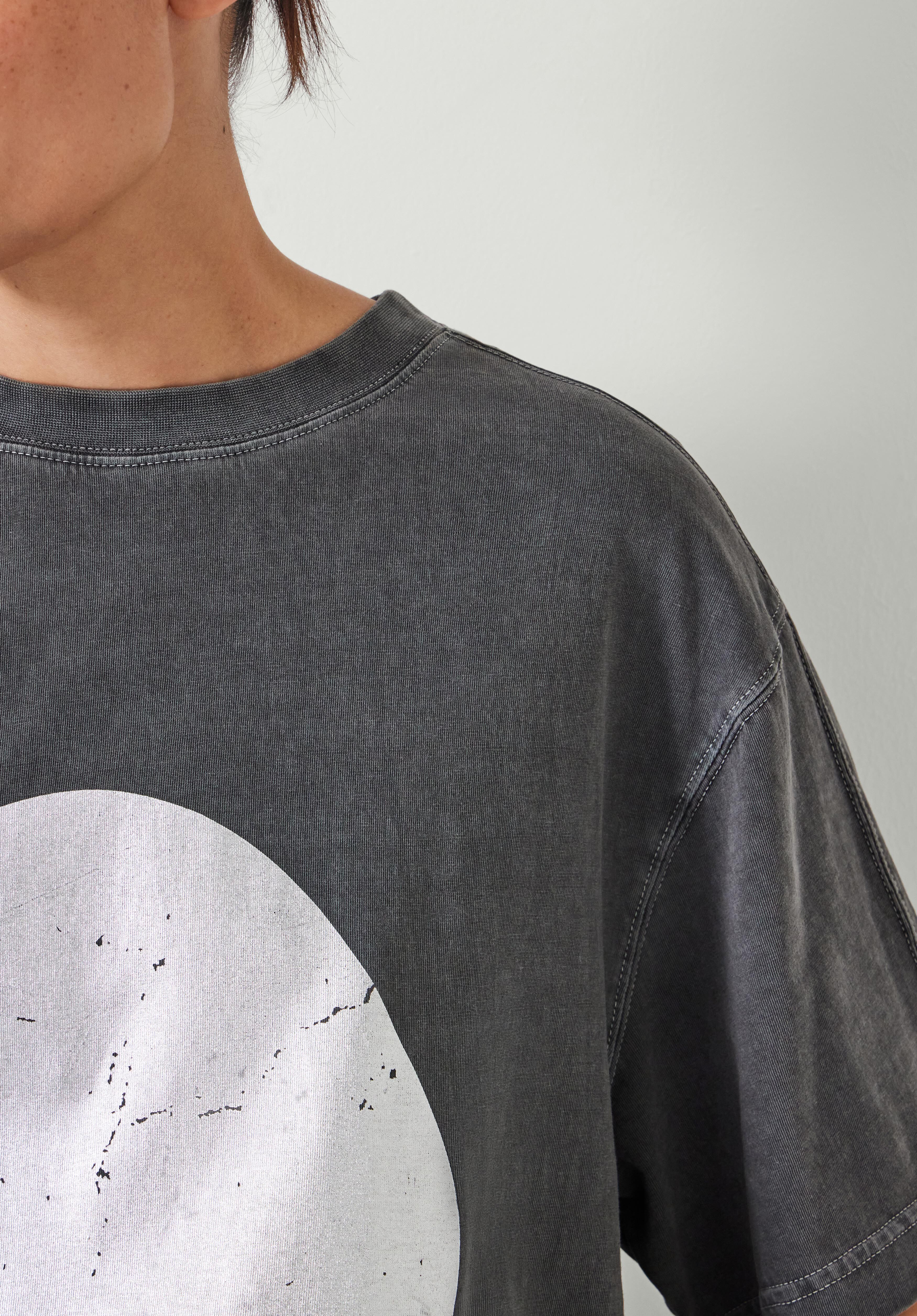 Printed oversized t-shirt top