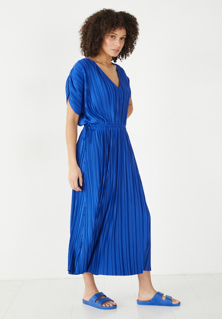 Jodie Plisse Midi Dress