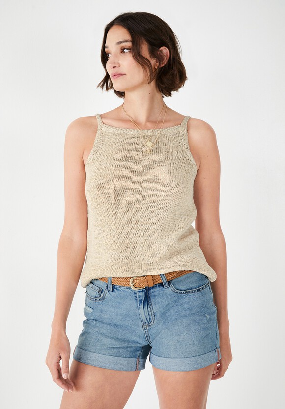 Thara Knitted Tape Vest Top