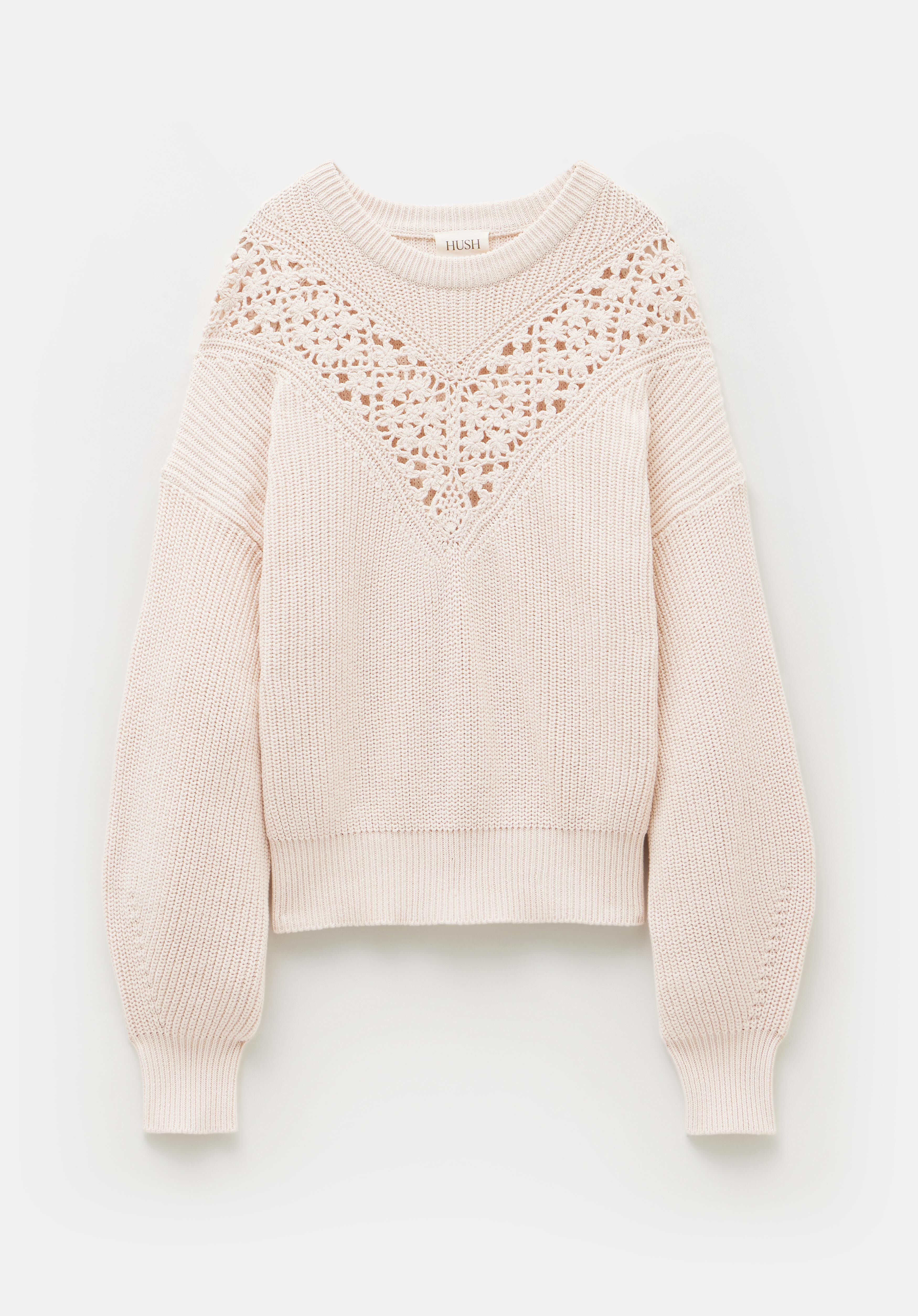 Lace neck jumper shop
