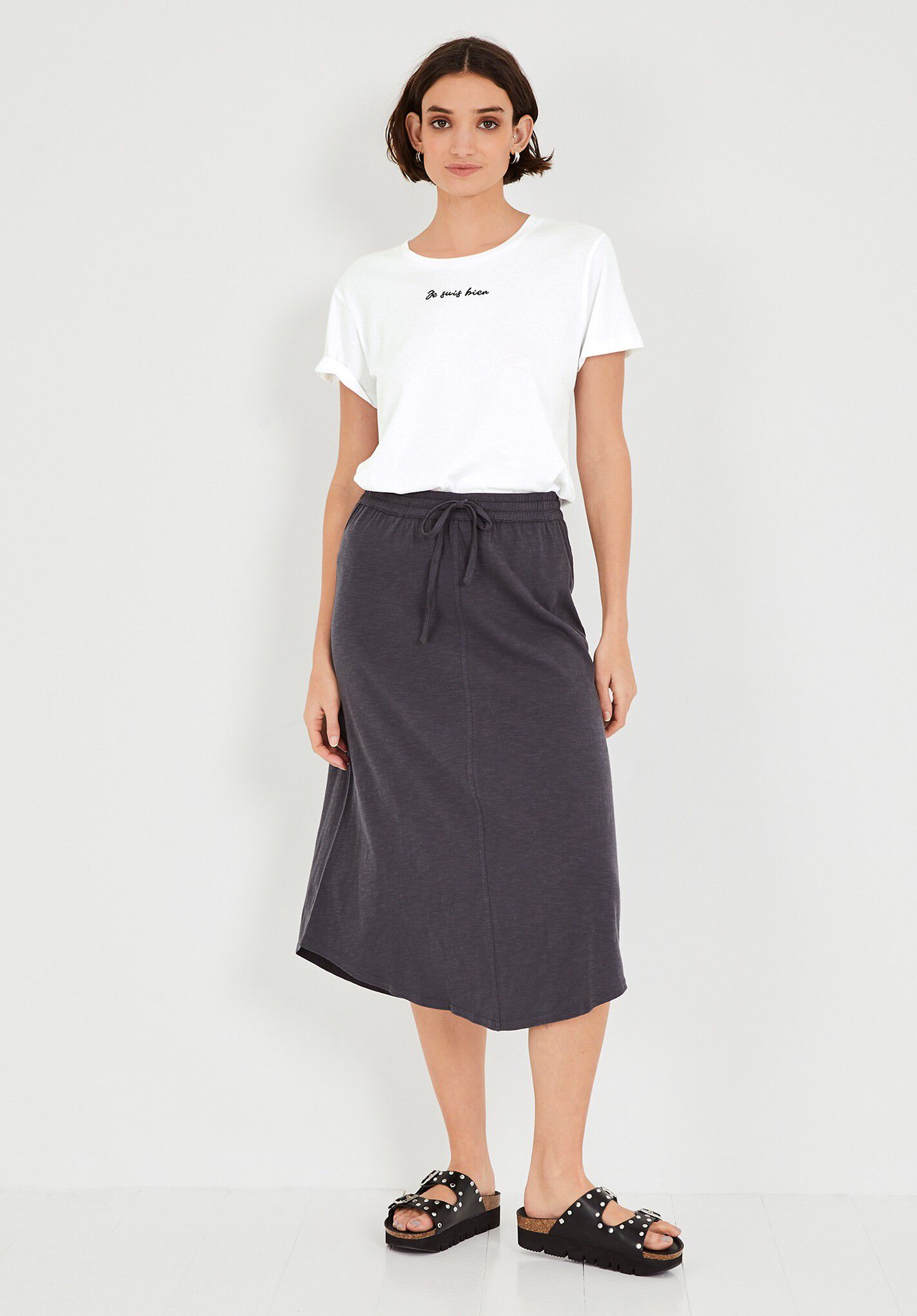 Cotton jersey skirts uk Clearance