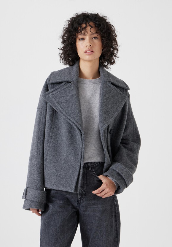 Pure Wool Double Lapel Jacket