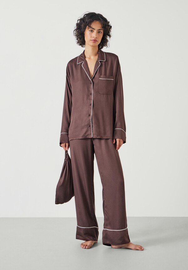 Angelina Satin Modal Pyjama Set
