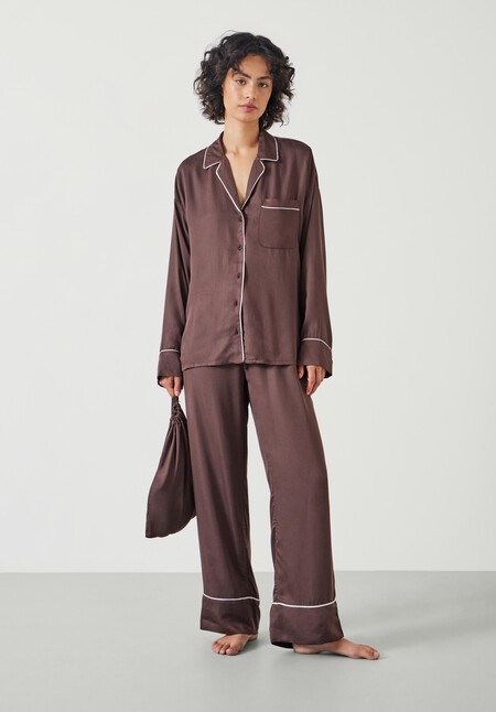 Angelina Satin Modal Pyjama Set