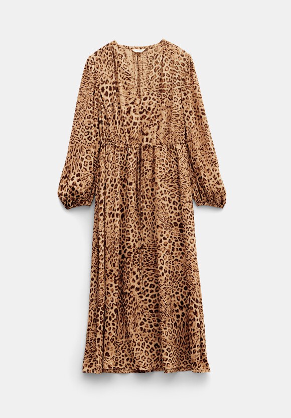 Kiera Leopard Midi Dress