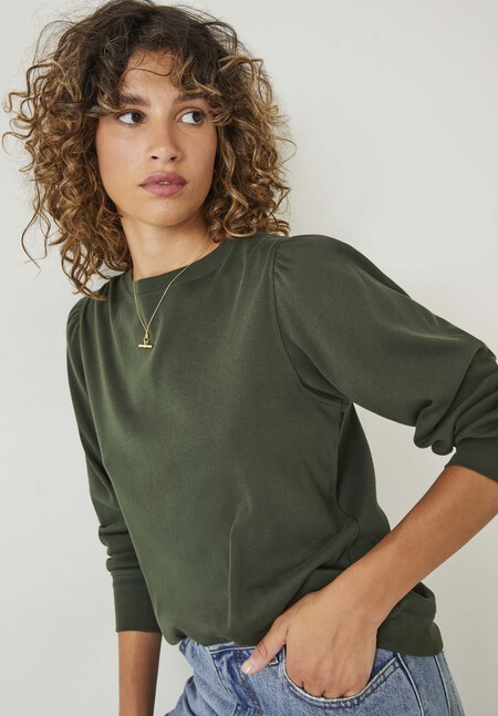 Emily Puff Sleeve Jersey Top