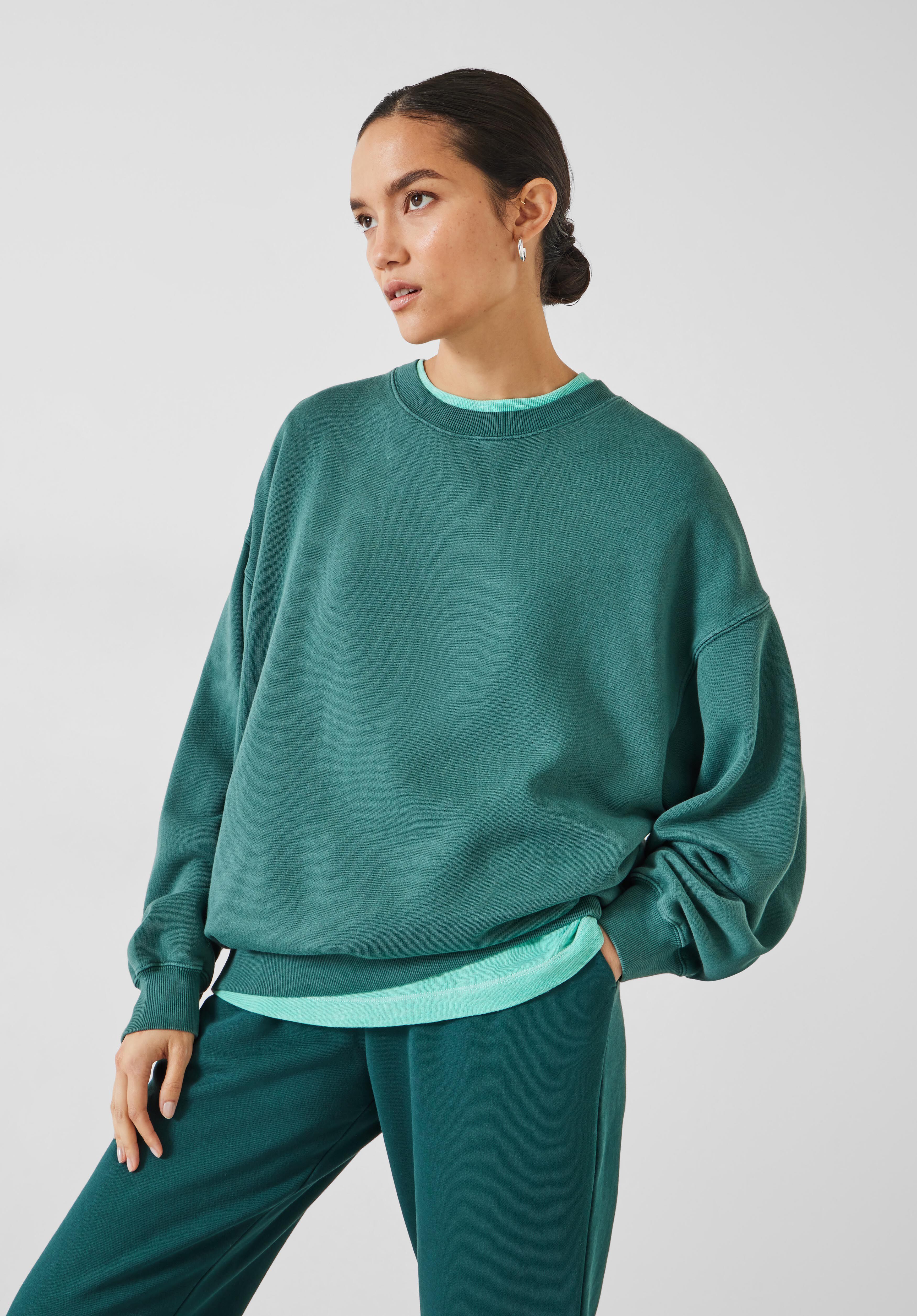 Oversized green sweatshirt best sale