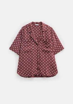 Revere Collar Short Sleeve Shirt