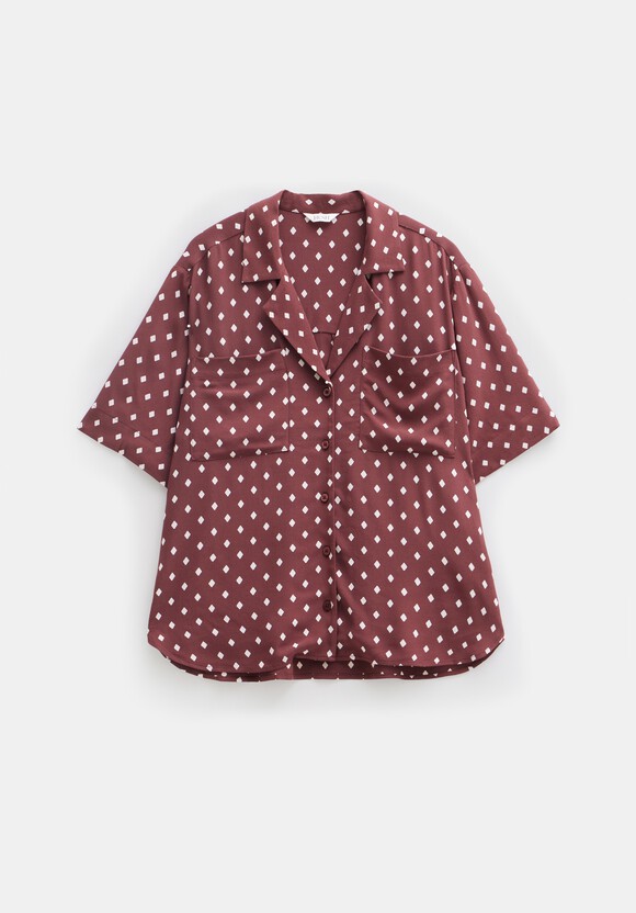 Revere Collar Short Sleeve Shirt