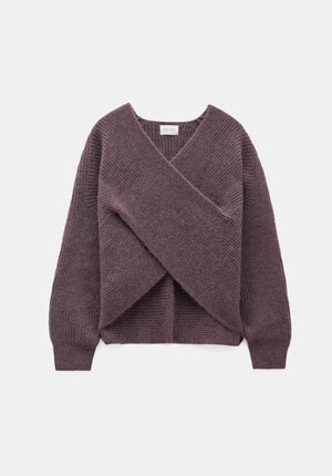 Betty Fluffy Cross Front Jumper