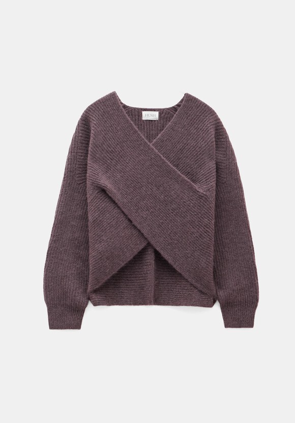 Betty Fluffy Cross Front Jumper