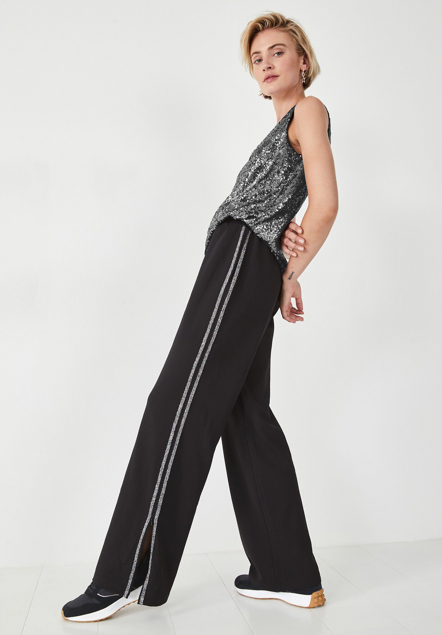 Sparkle stripe outlet trousers