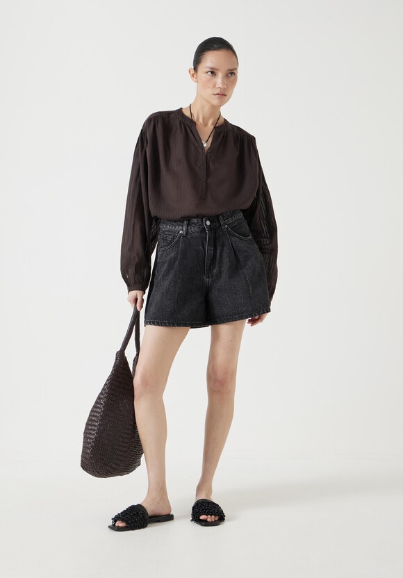 Bea Textured Stripe Blouse