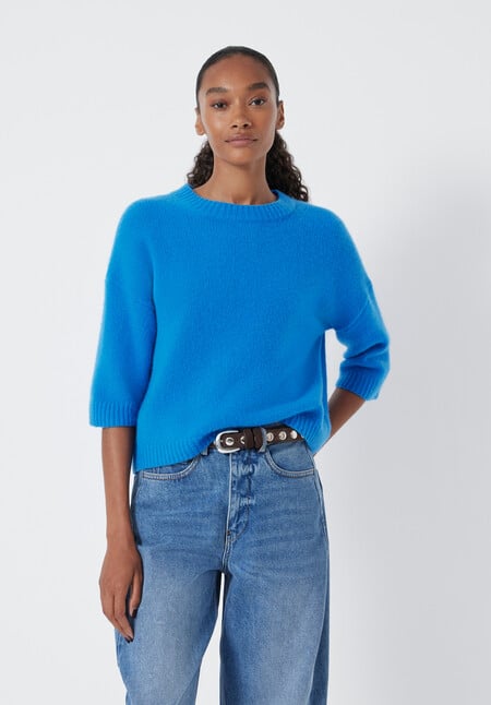 Short Sleeve Chunky Cashmere Tee