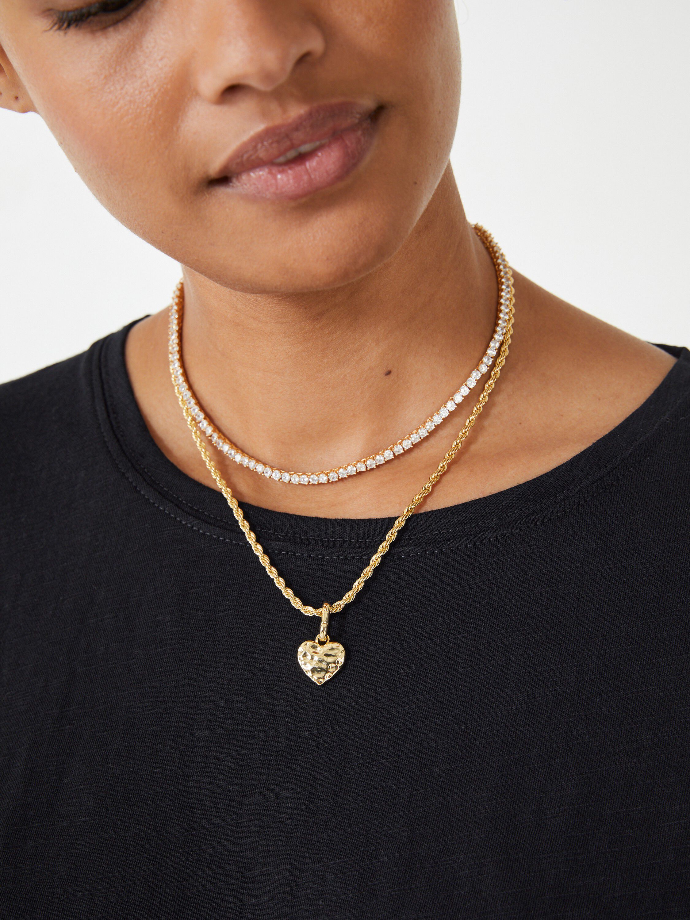 Vale Rope Chain Necklace Gold hush