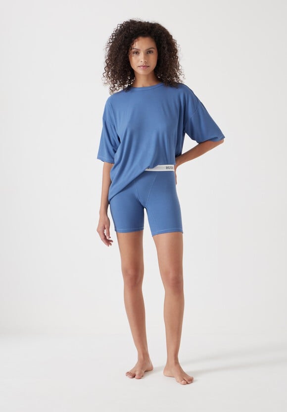 Ribbed Viscose Boxer Short Pyjamas Set