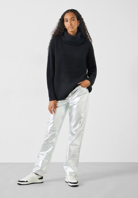 Ribbed Meryl Roll Neck Jumper