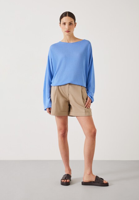 Aarani Open Neck Linen Top