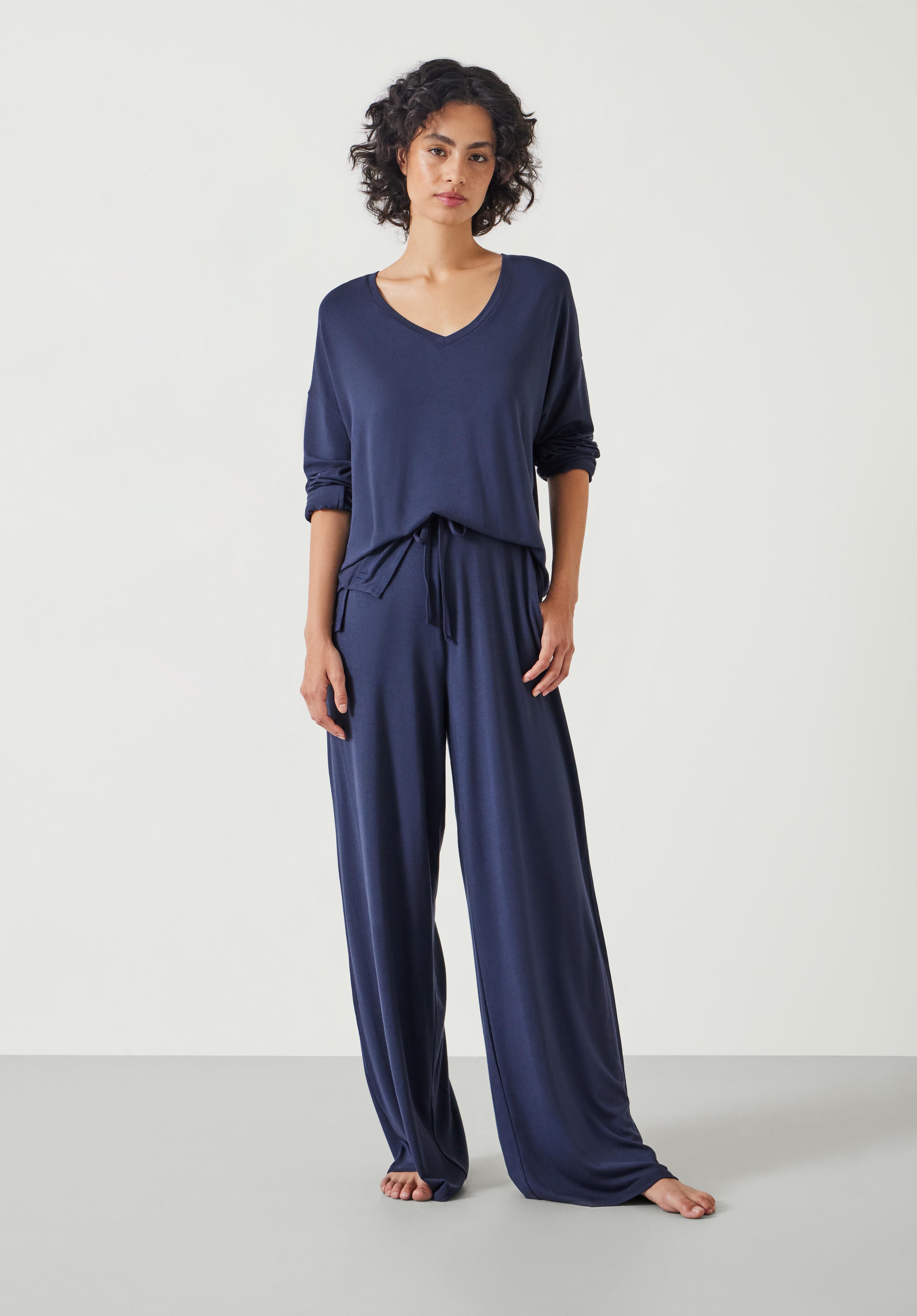 Nox Jersey V Neck Pyjamas Navy hush