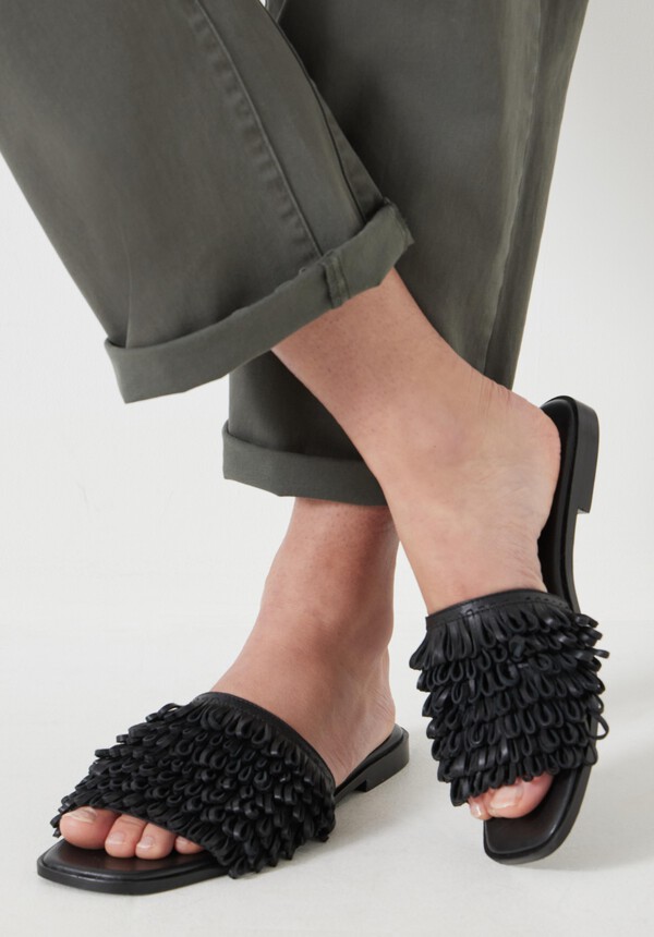 Leather Fringe Sandals