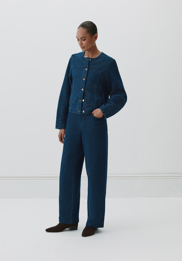 Romy Wide Leg Lurex Jeans