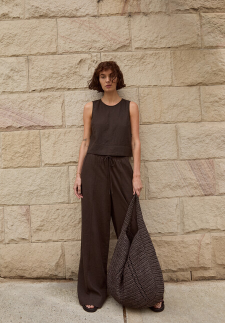 Vera Linen Blend Shell Top