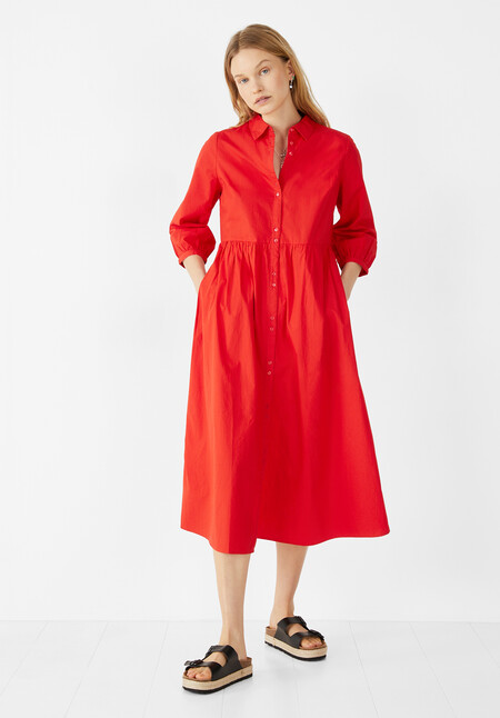 Cindy Poplin Midi Dress