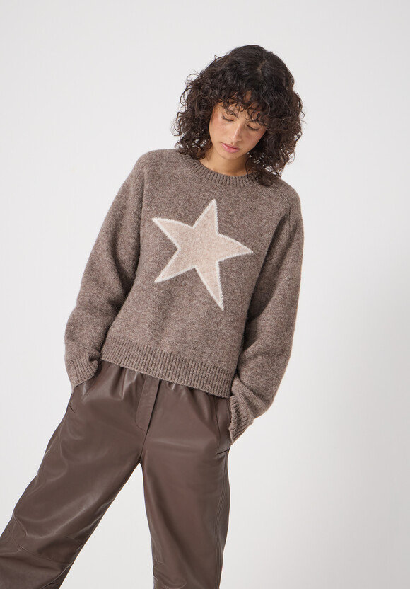 Wool Blend Star Jacquard Jumper