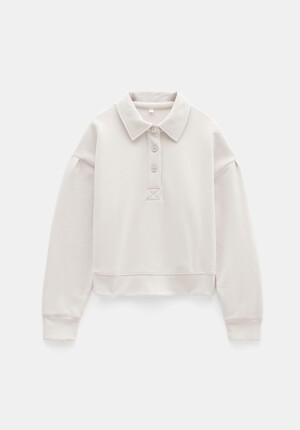 Cropped Polo Sweatshirt