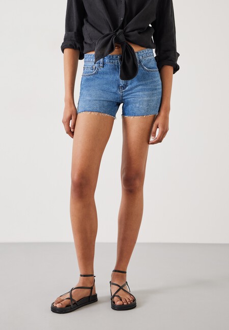Carys Raw Hem Denim Shorts