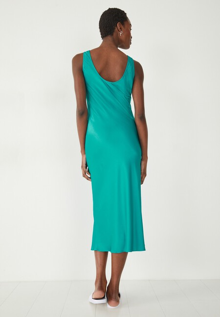 Alysia Satin Midi Dress