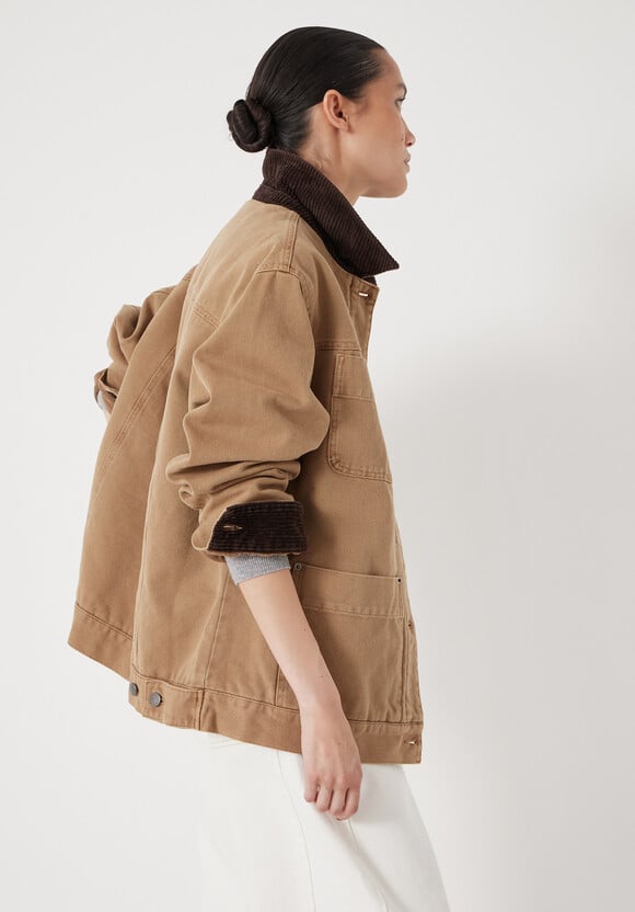 Cord Collar Barn Jacket
