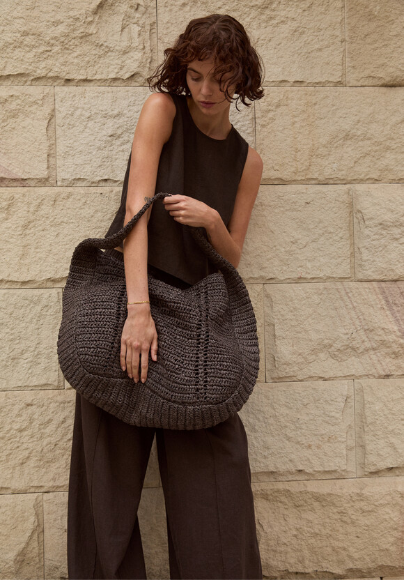 Raffia Oversized Tote Bag