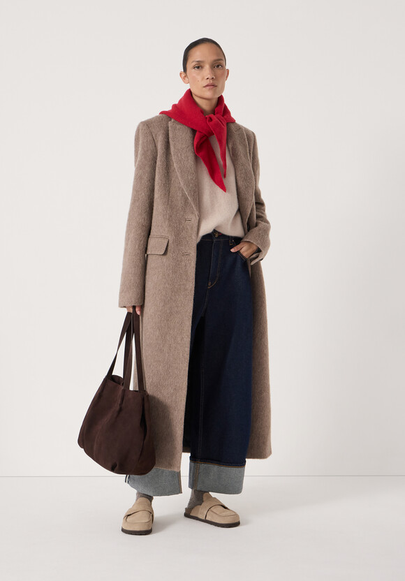 Suede Wing Tote Bag