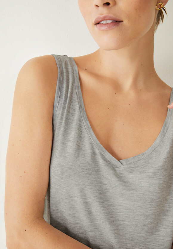 Sally V-Neck Jersey Vest Top