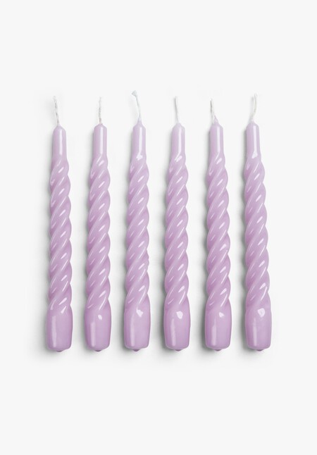 Anna and Nina - Twisted Candles Set Of Six