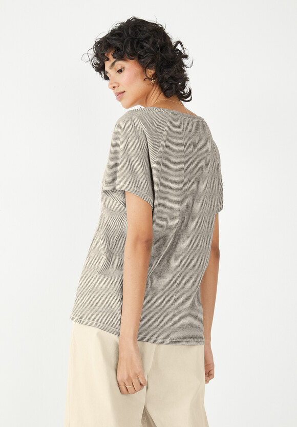 Sloane Stripe V Neck T-Shirt
