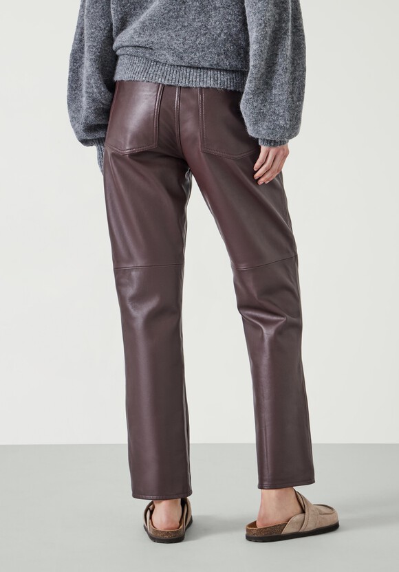 Colette Leather Straight Leg Trouser