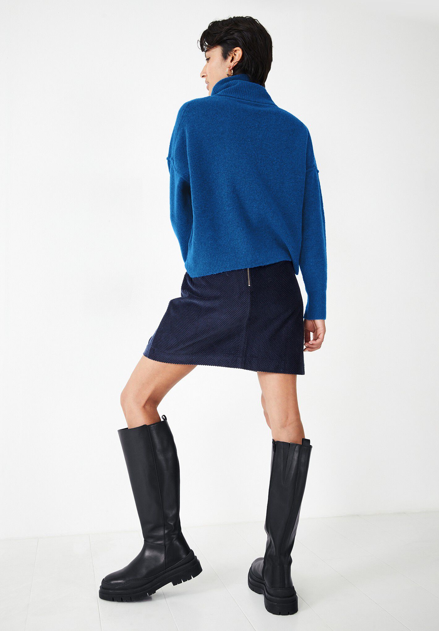 Lula Corduroy Mini Skirt Navy hush