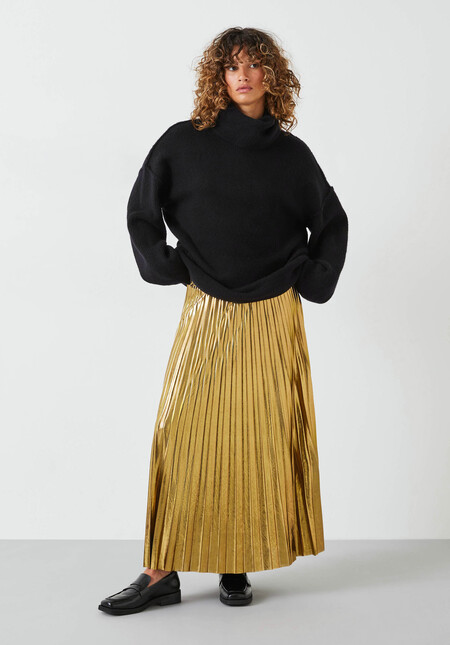 Raven Pleated Maxi Skirt