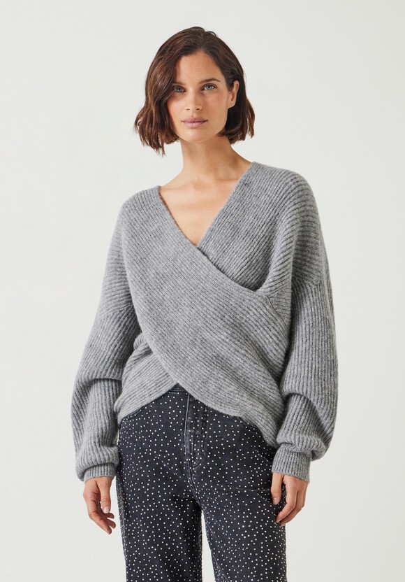 Betty Fluffy Cross Front Jumper