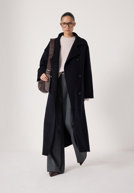 Pure Wool Double Faced Belted Coat