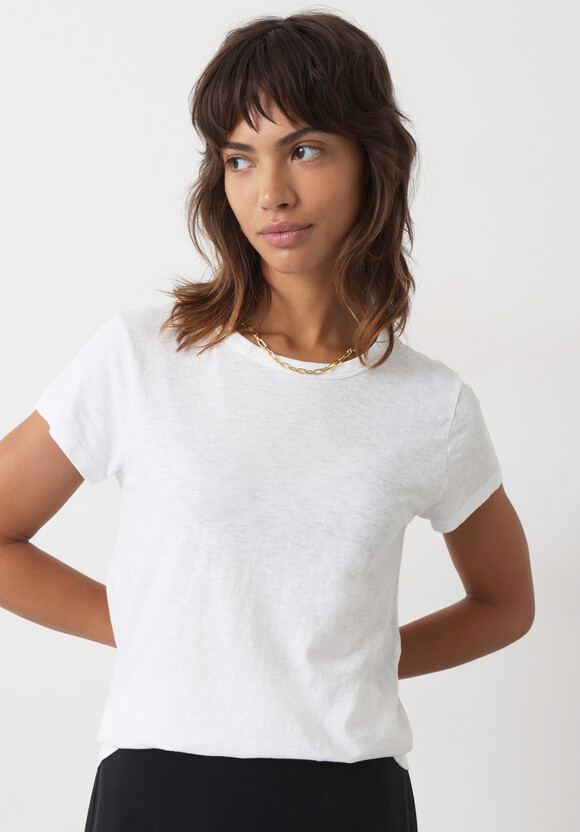 Slim Fit Crew T-Shirt | White | hush