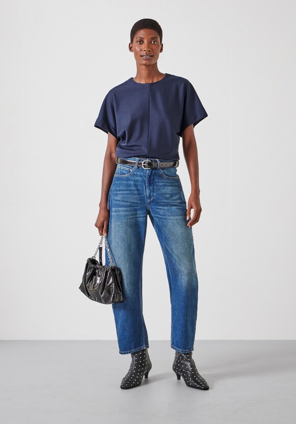 Seam Detail Short Sleeve Top