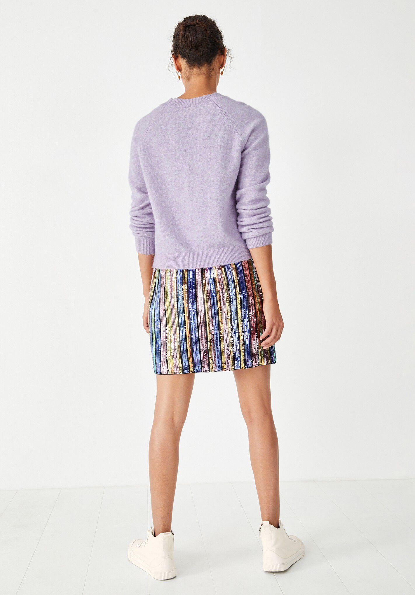 Lipsy sequin stripe mini skirt discount
